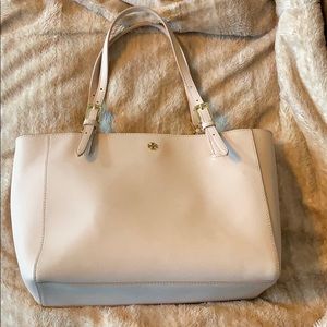 Authentic- used Tory Burch small buckle tote